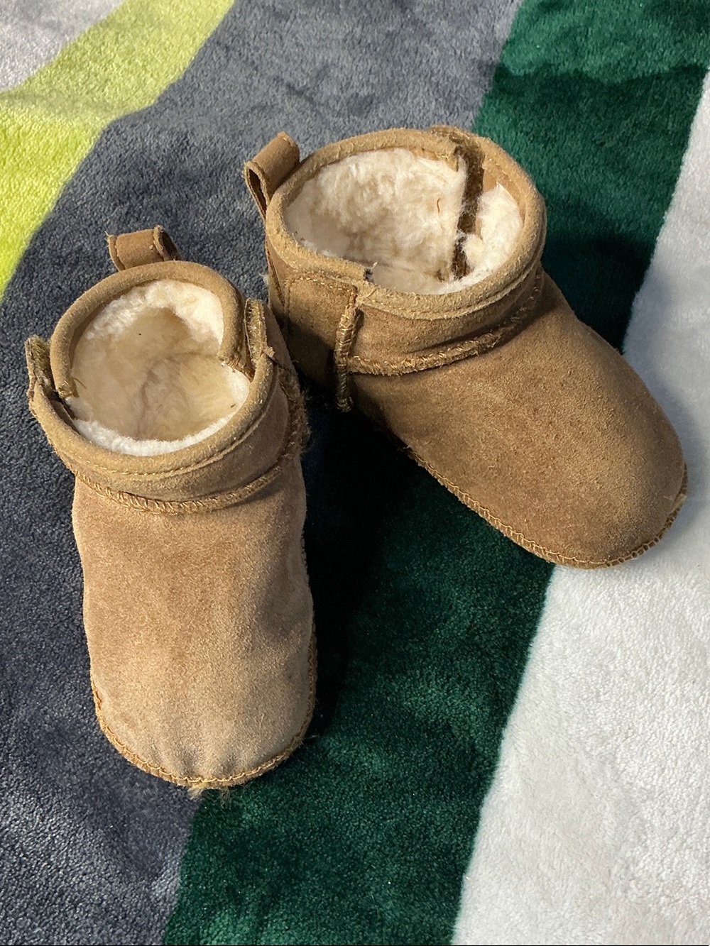 UGG Chestnut Suede Baby Walker Boots Size 4/5